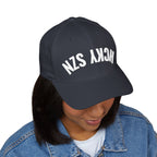 Upside Down HCKY SZN Embroidered Flex Fit Hat (Navy/White)