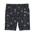 HKY SZN High Waisted Workout Shorts (Black Paisley)