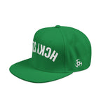 Upside Down HCKY SZN Embroidered Snapback Hat (Green)