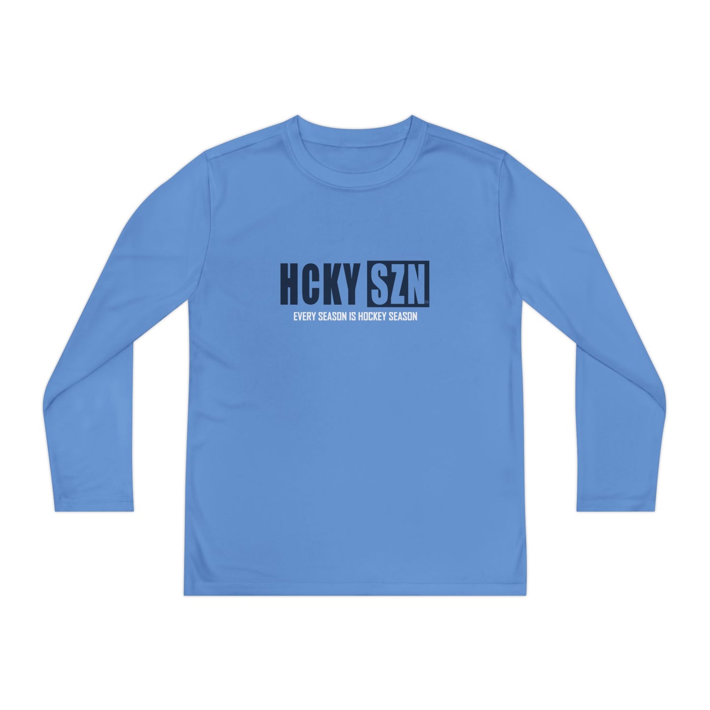 Every Season is HCKY SZN Youth Competitor Long Sleeve Tee (Navy Logo) - Various Colors