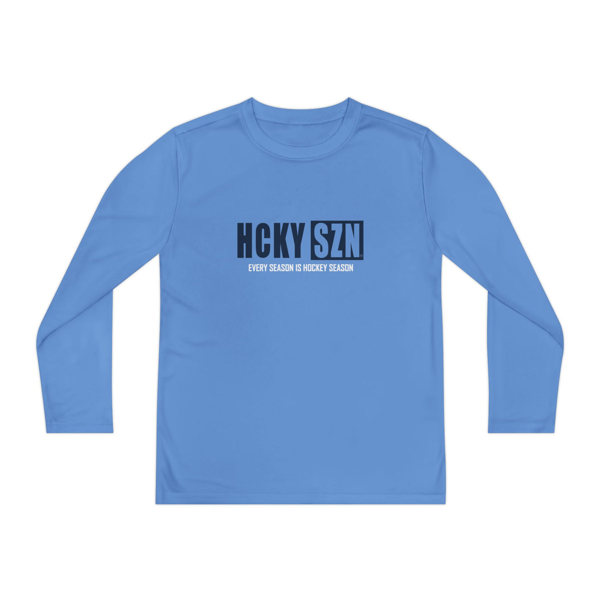 Every Season is HCKY SZN Youth Competitor Long Sleeve Tee (Navy Logo) - Various Colors