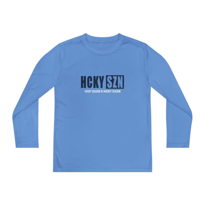 Every Season is HCKY SZN Youth Competitor Long Sleeve Tee (Navy Logo) - Various Colors