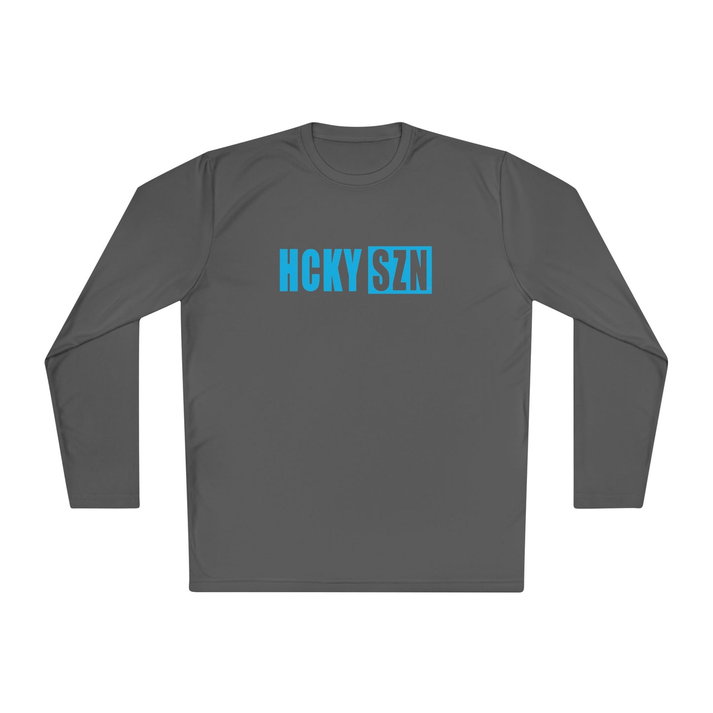 HCKY SZN Performance Long Sleeve Tee (Sky Blue Logo) - Various Colors