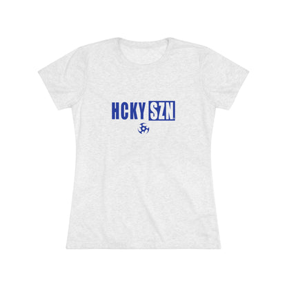 Women’s Hockey Vibe Triblend Tee (Royal Blue Logo)