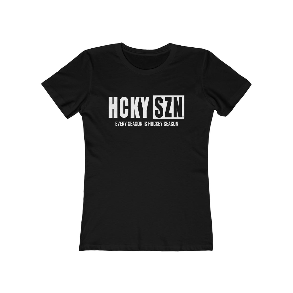 Every Season Is Hockey Season Women's Boyfriend Tee (White Logo) - Various Colors