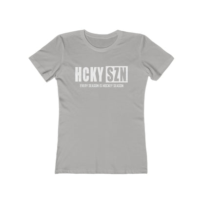 Every Season Is Hockey Season Women's Boyfriend Tee (White Logo) - Various Colors