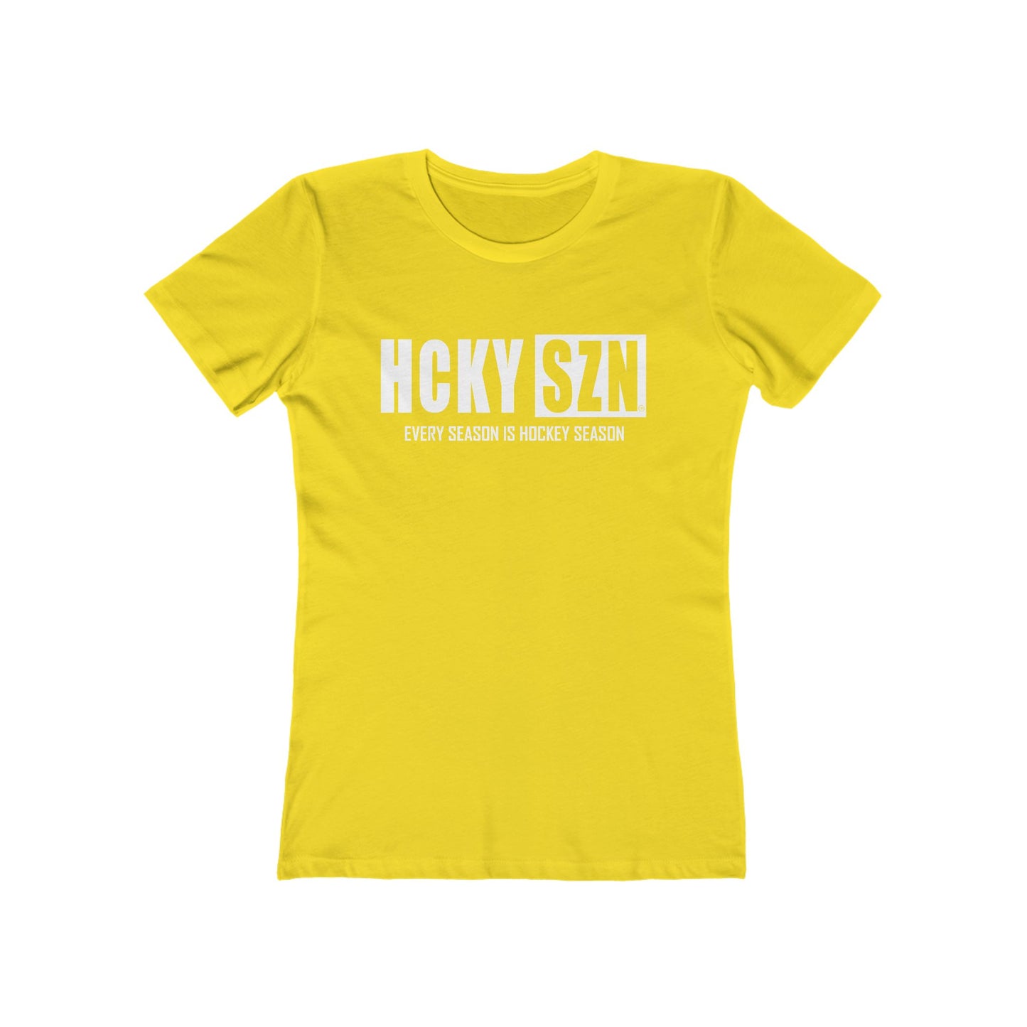 Every Season Is Hockey Season Women's Boyfriend Tee (White Logo) - Various Colors