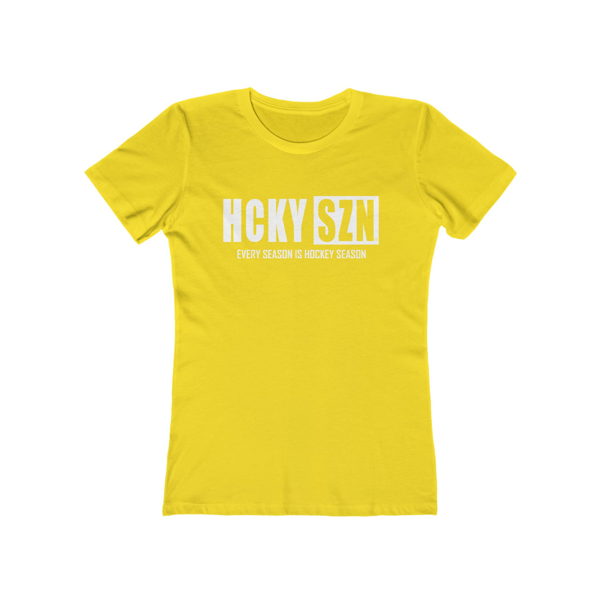 Every Season Is Hockey Season Women's Boyfriend Tee (White Logo) - Various Colors
