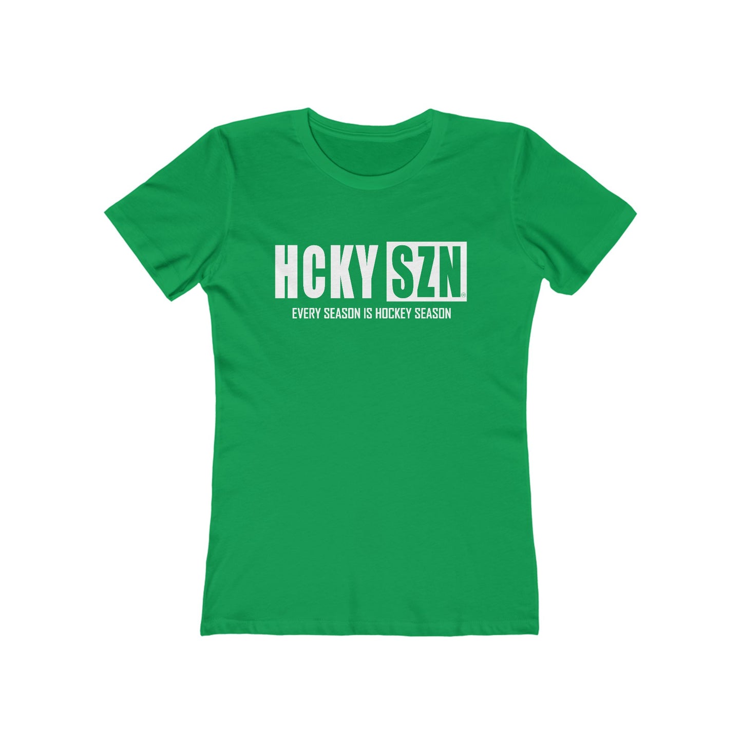 Every Season Is Hockey Season Women's Boyfriend Tee (White Logo) - Various Colors