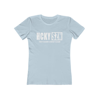 Every Season Is Hockey Season Women's Boyfriend Tee (White Logo) - Various Colors