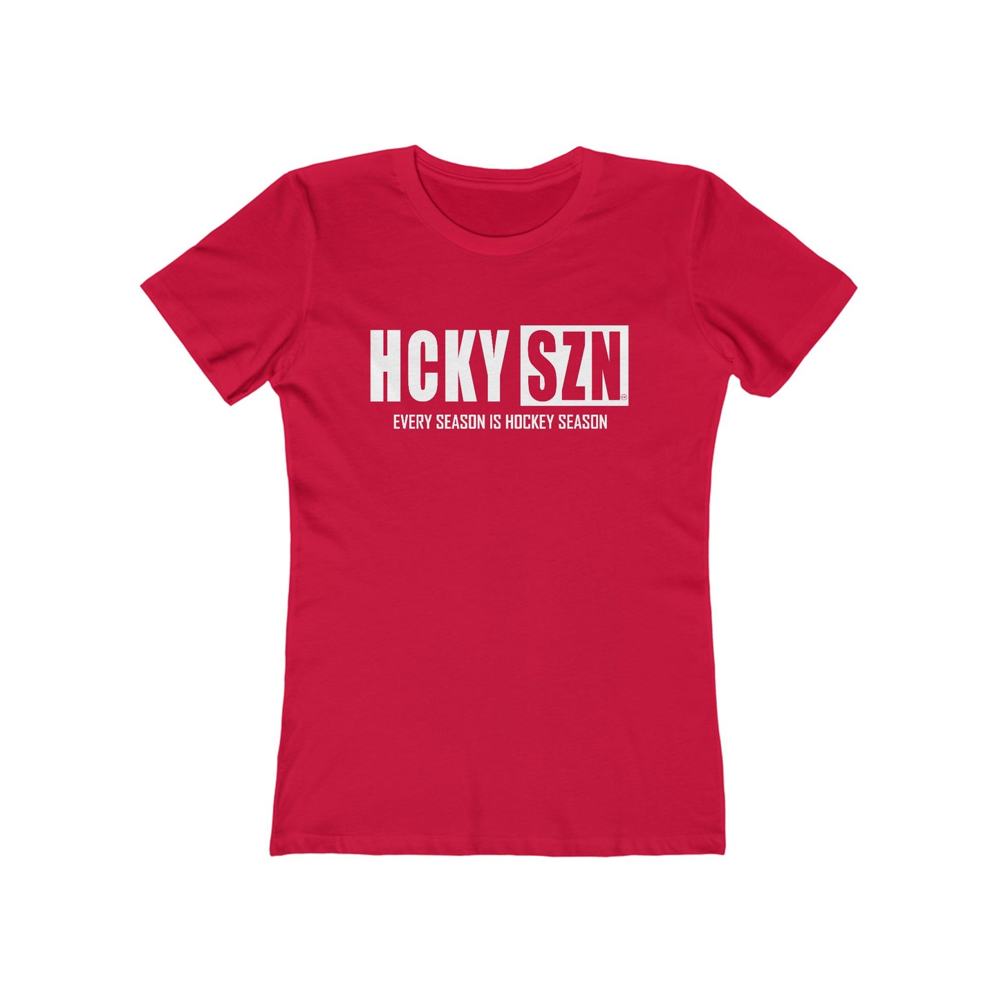 Every Season Is Hockey Season Women's Boyfriend Tee (White Logo) - Various Colors