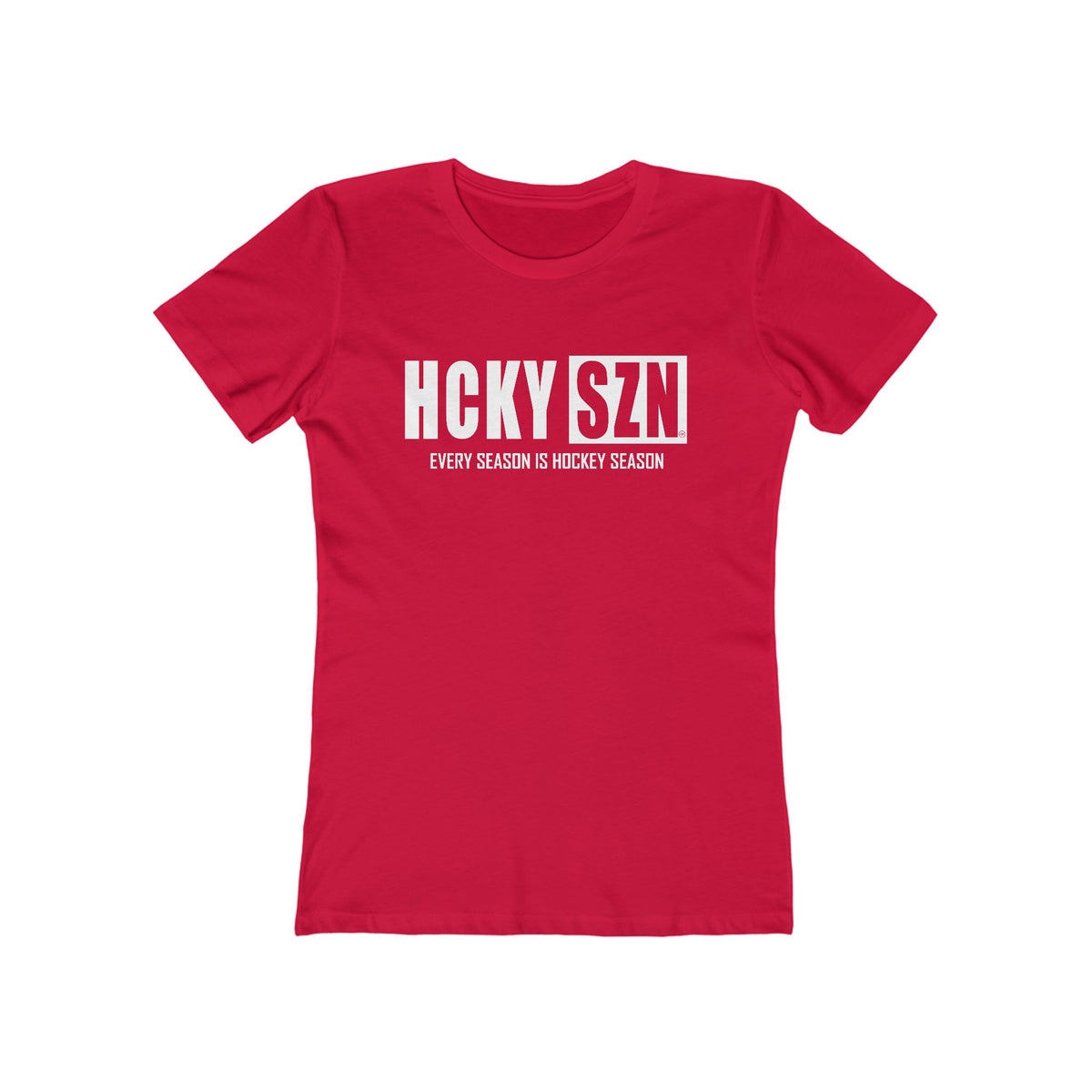 Every Season Is Hockey Season Women's Boyfriend Tee (White Logo) - Various Colors