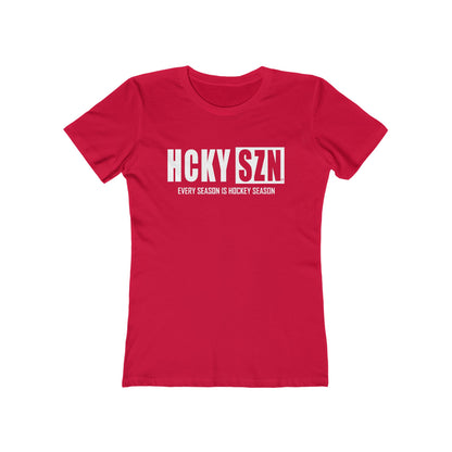 Every Season Is Hockey Season Women's Boyfriend Tee (White Logo) - Various Colors