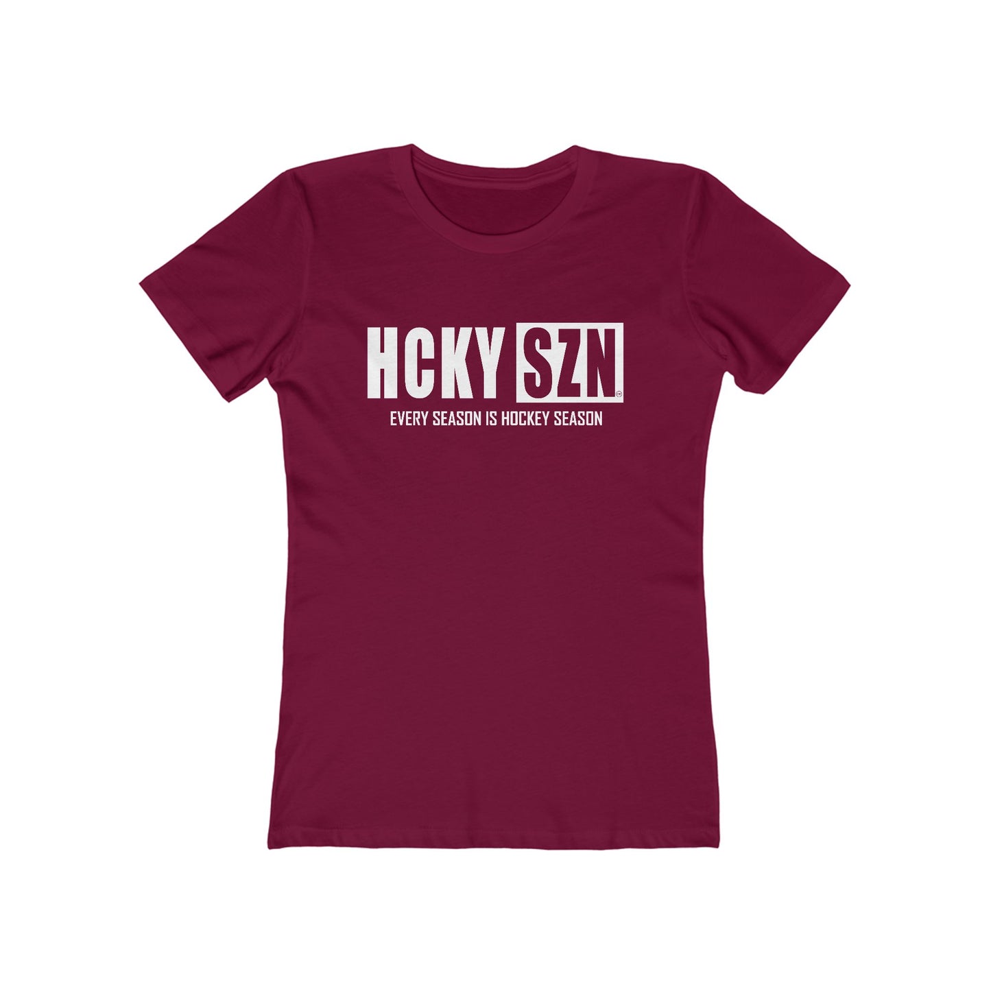 Every Season Is Hockey Season Women's Boyfriend Tee (White Logo) - Various Colors
