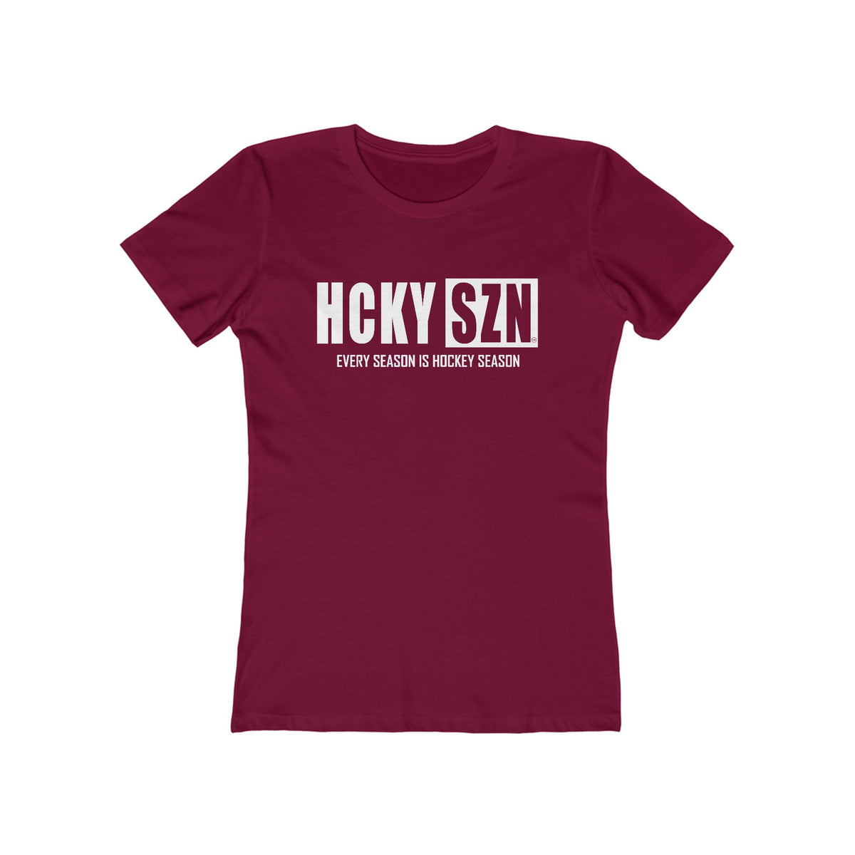 Every Season Is Hockey Season Women's Boyfriend Tee (White Logo) - Various Colors