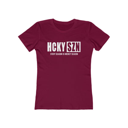 Every Season Is Hockey Season Women's Boyfriend Tee (White Logo) - Various Colors