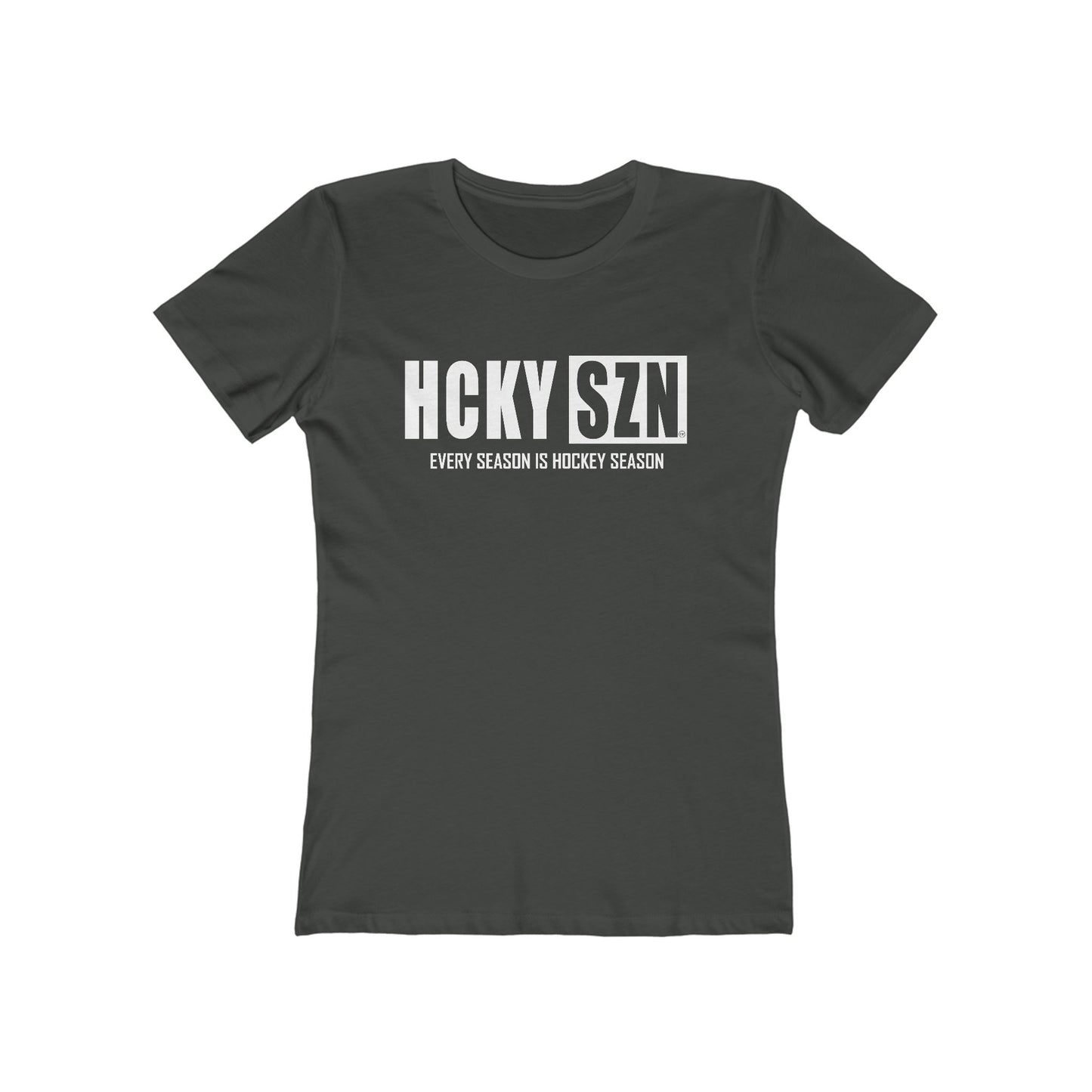Every Season Is Hockey Season Women's Boyfriend Tee (White Logo) - Various Colors