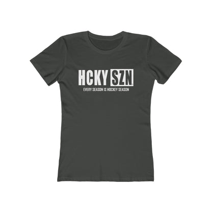 Every Season Is Hockey Season Women's Boyfriend Tee (White Logo) - Various Colors