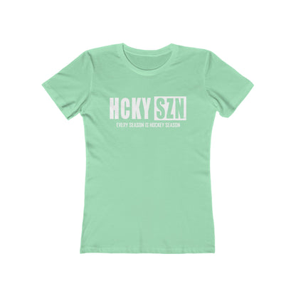 Every Season Is Hockey Season Women's Boyfriend Tee (White Logo) - Various Colors