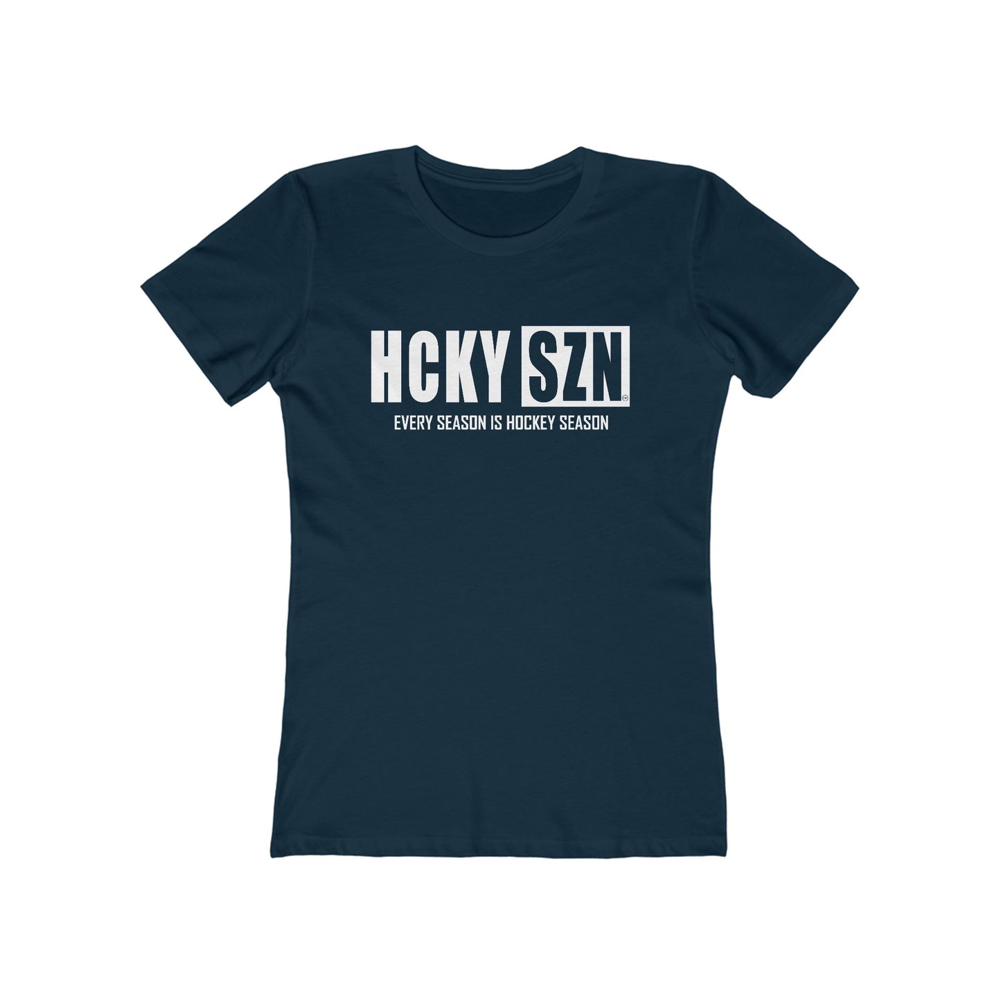 Every Season Is Hockey Season Women's Boyfriend Tee (White Logo) - Various Colors