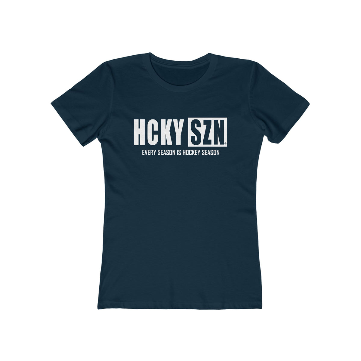 Every Season Is Hockey Season Women's Boyfriend Tee (White Logo) - Various Colors
