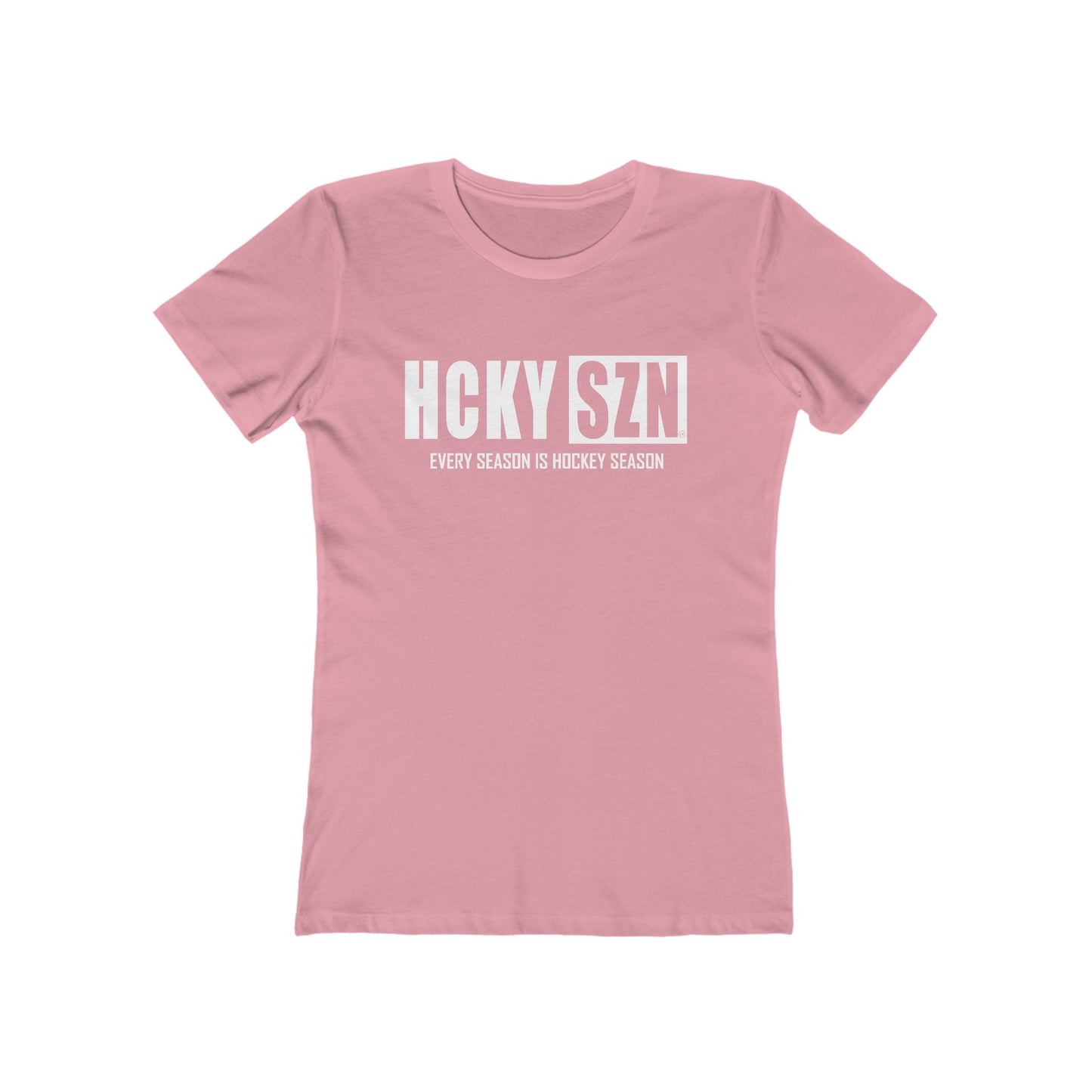 Every Season Is Hockey Season Women's Boyfriend Tee (White Logo) - Various Colors