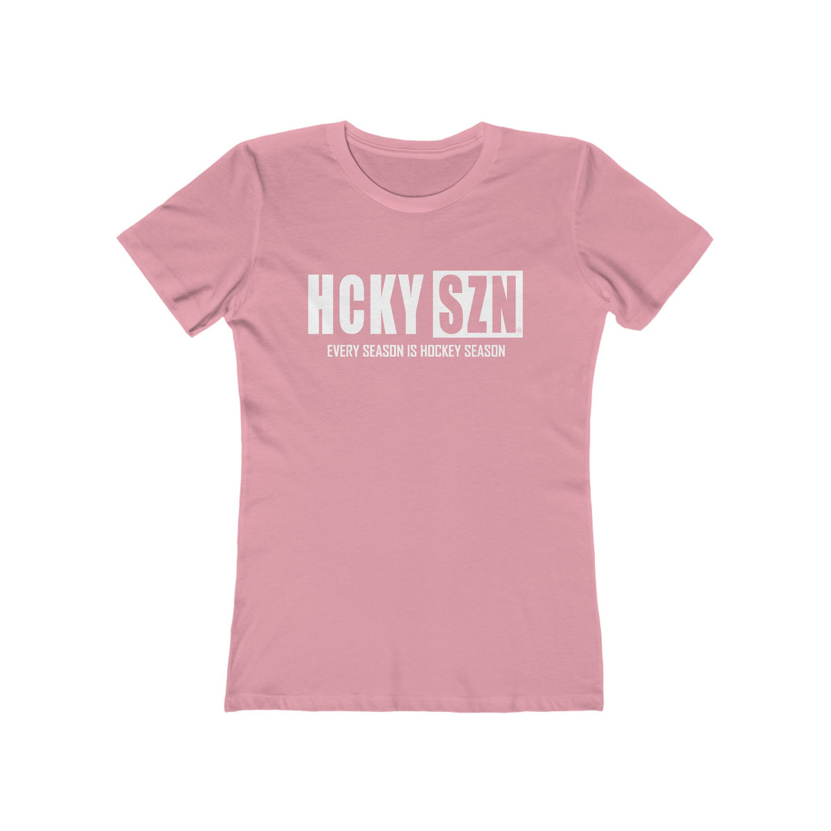 Every Season Is Hockey Season Women's Boyfriend Tee (White Logo) - Various Colors