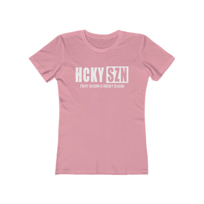 Every Season Is Hockey Season Women's Boyfriend Tee (White Logo) - Various Colors