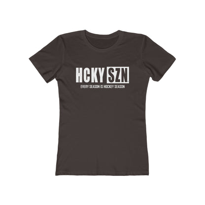 Every Season Is Hockey Season Women's Boyfriend Tee (White Logo) - Various Colors