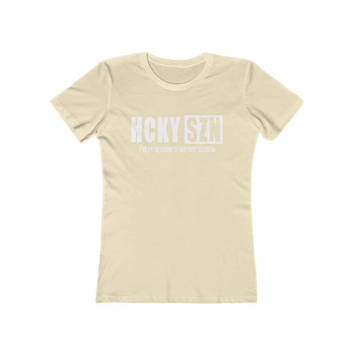 Every Season Is Hockey Season Women's Boyfriend Tee (White Logo) - Various Colors