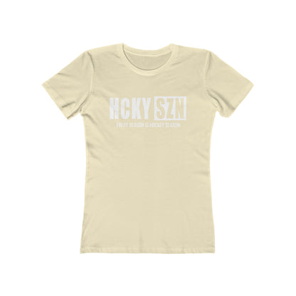 Every Season Is Hockey Season Women's Boyfriend Tee (White Logo) - Various Colors