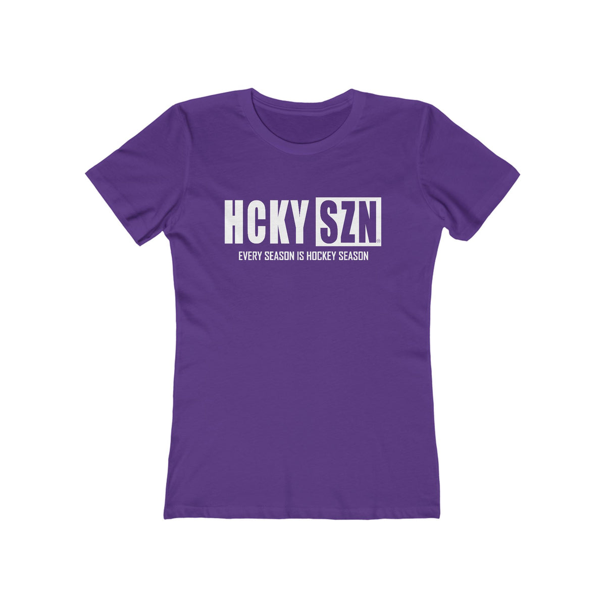 Every Season Is Hockey Season Women's Boyfriend Tee (White Logo) - Various Colors