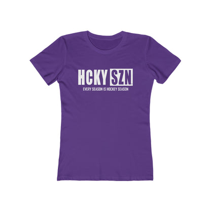 Every Season Is Hockey Season Women's Boyfriend Tee (White Logo) - Various Colors