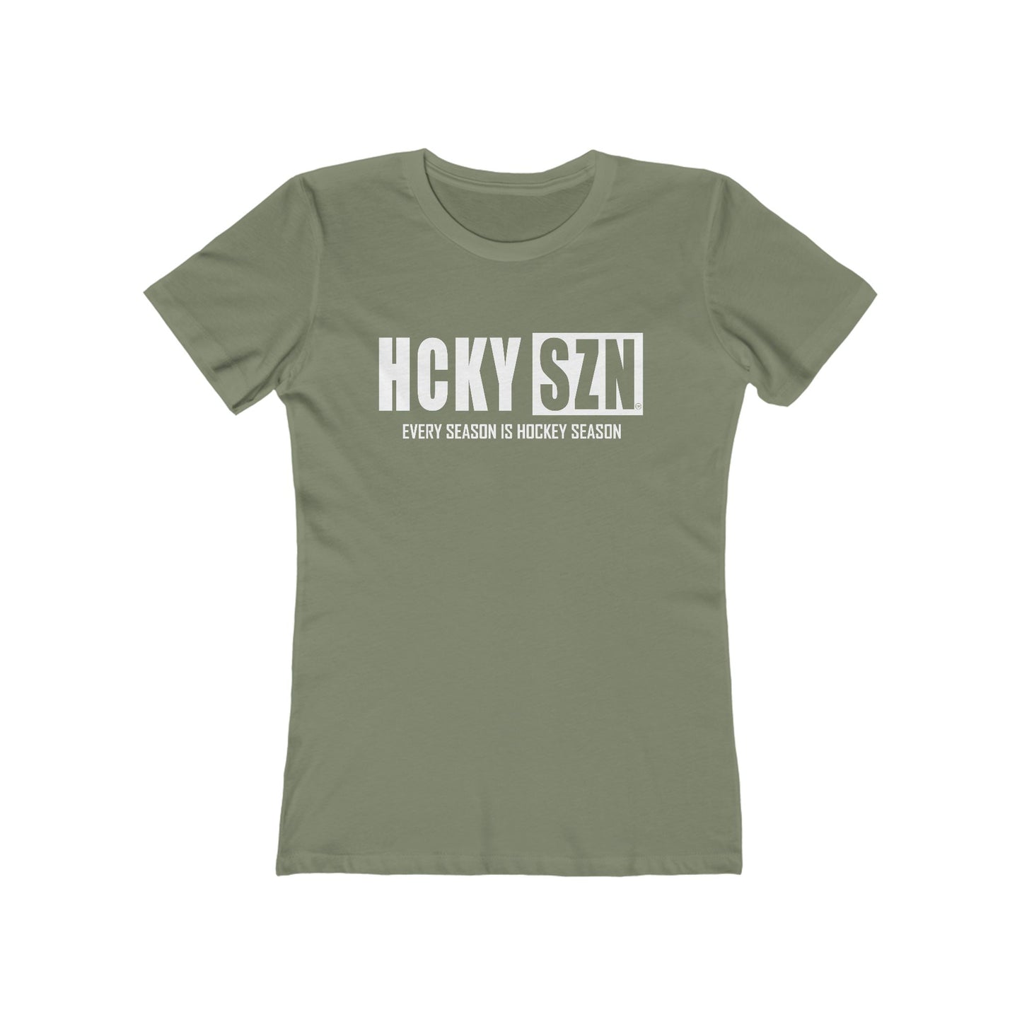 Every Season Is Hockey Season Women's Boyfriend Tee (White Logo) - Various Colors