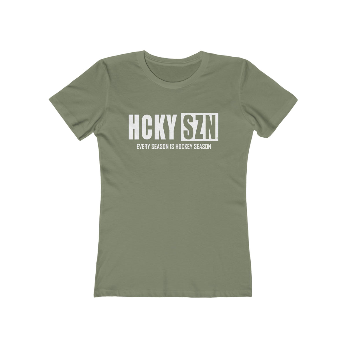 Every Season Is Hockey Season Women's Boyfriend Tee (White Logo) - Various Colors