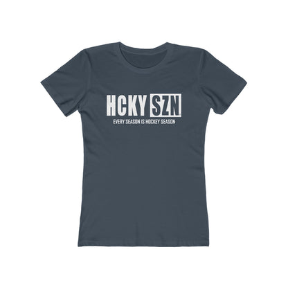 Every Season Is Hockey Season Women's Boyfriend Tee (White Logo) - Various Colors