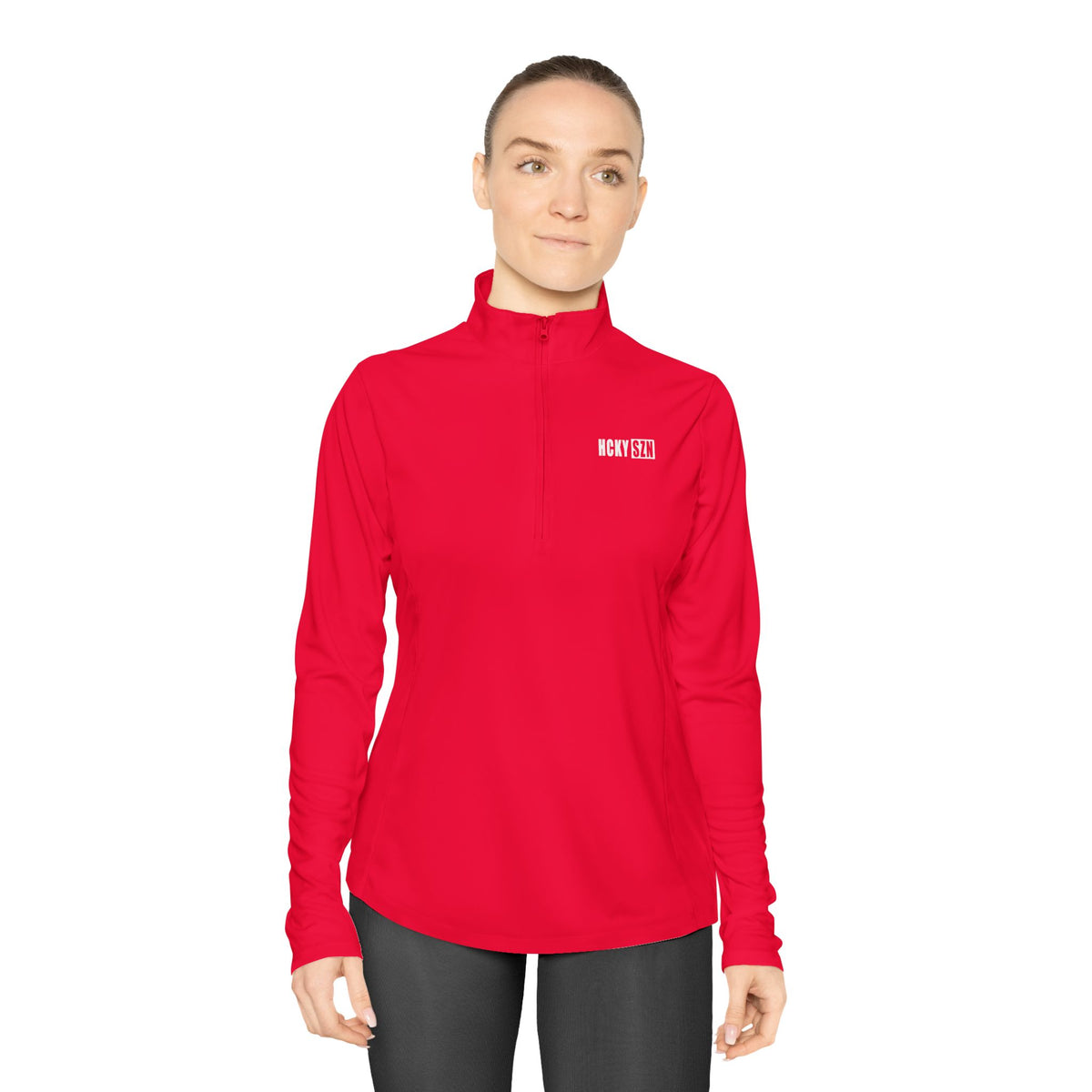 Women's HCKY SZN Quarter-Zip Pullover (Red)