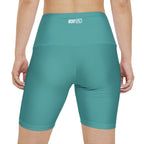 HKY SZN High Waisted Workout Shorts (Minty Green)