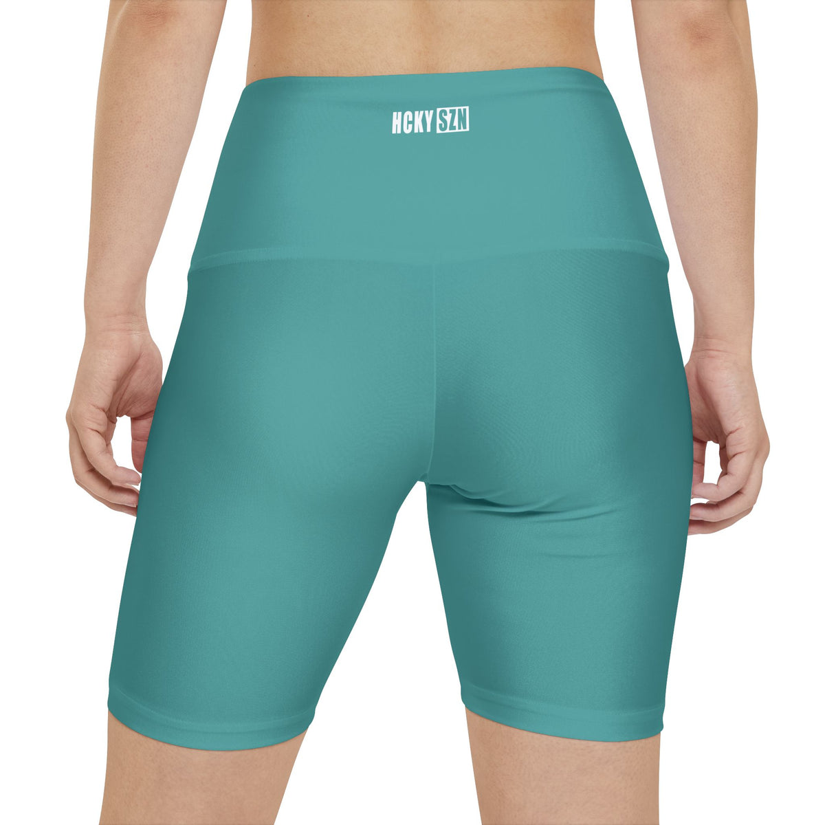 HKY SZN High Waisted Workout Shorts (Minty Green)