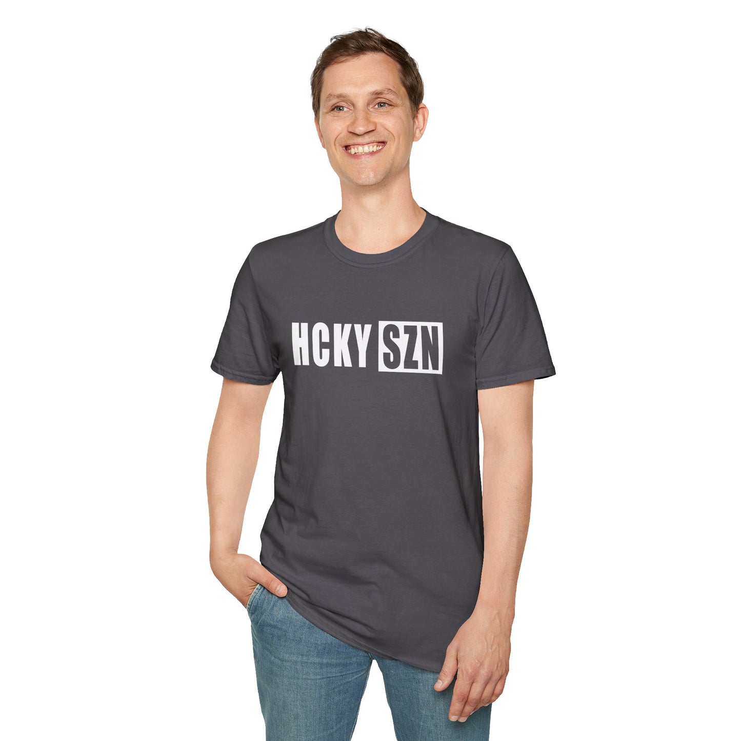 HCKY SZN Softstyle Tee Shirt (Charcoal)