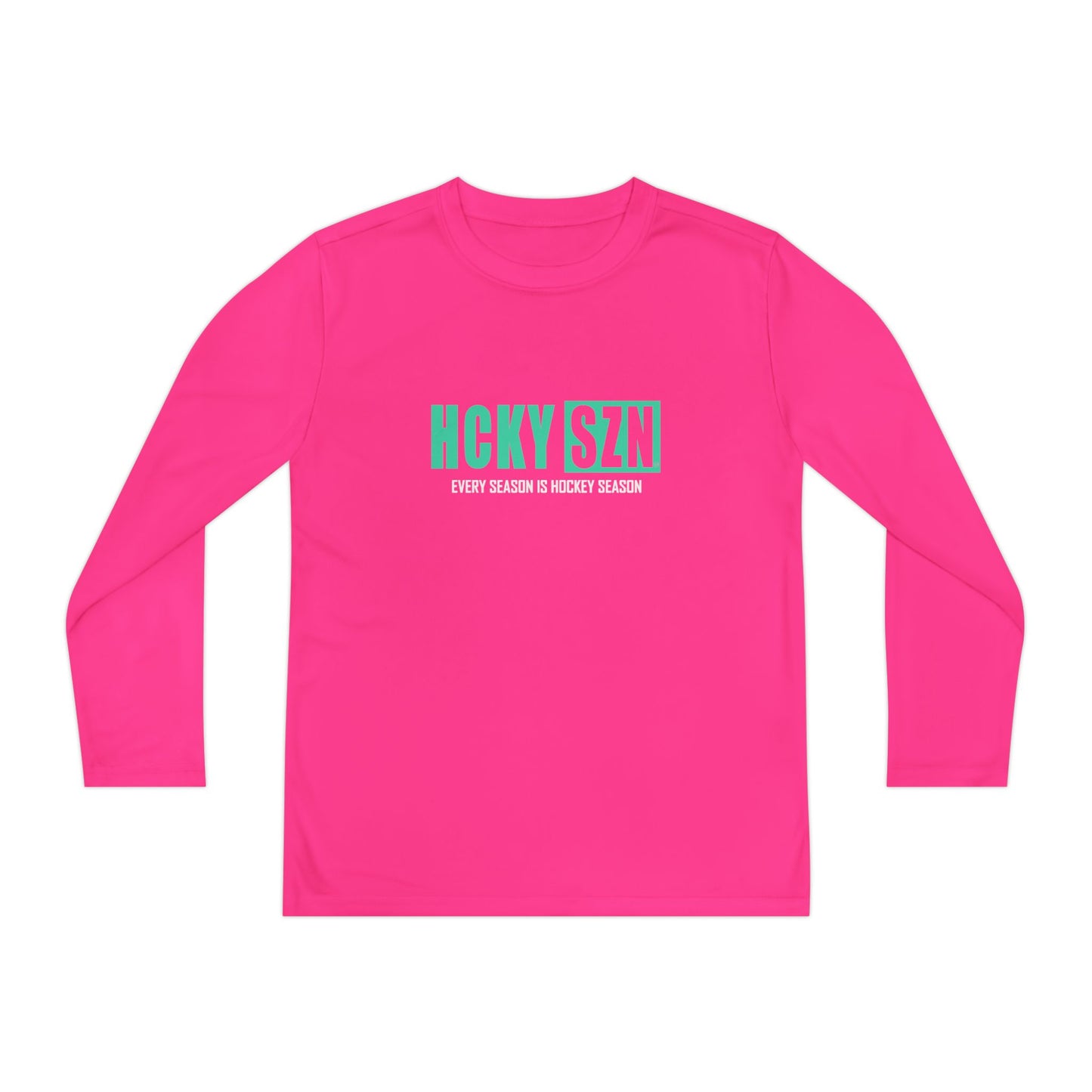 Every Season is HCKY SZN Youth Competitor Long Sleeve Tee (Seafoam Logo) - Various Colors