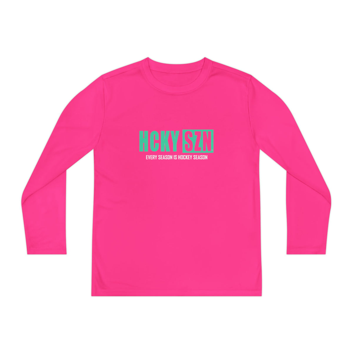 Every Season is HCKY SZN Youth Competitor Long Sleeve Tee (Seafoam Logo) - Various Colors