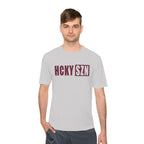 HCKYSZN (Flagship Logo) Adult Performance Tee - Silver/Maroon