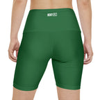 HKY SZN High Waisted Workout Shorts (Juniper Green)