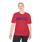 HCKYSZN (Flagship Logo) Adult Performance Tee - Red/Royal