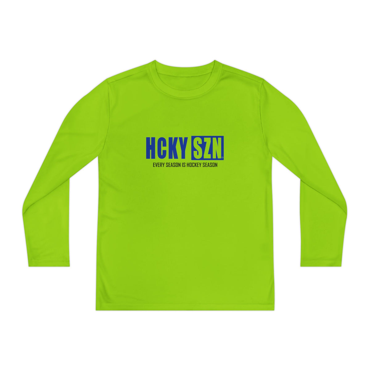 Every Season is HCKY SZN Youth Competitor Long Sleeve Tee (Blue Logo) - Various Colors