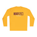 HCKYSZN (All Gas) Long Sleeve Adult Performance Tee - Gold/Maroon/White