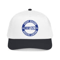 HCKY SZN Circle Logo Mid Profile Baseball Cap (White/Black/Blue)