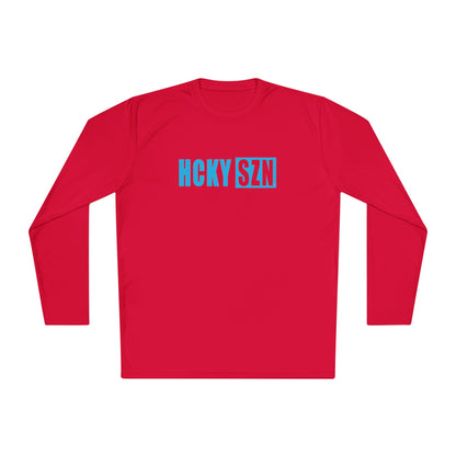 HCKY SZN Performance Long Sleeve Tee (Sky Blue Logo) - Various Colors