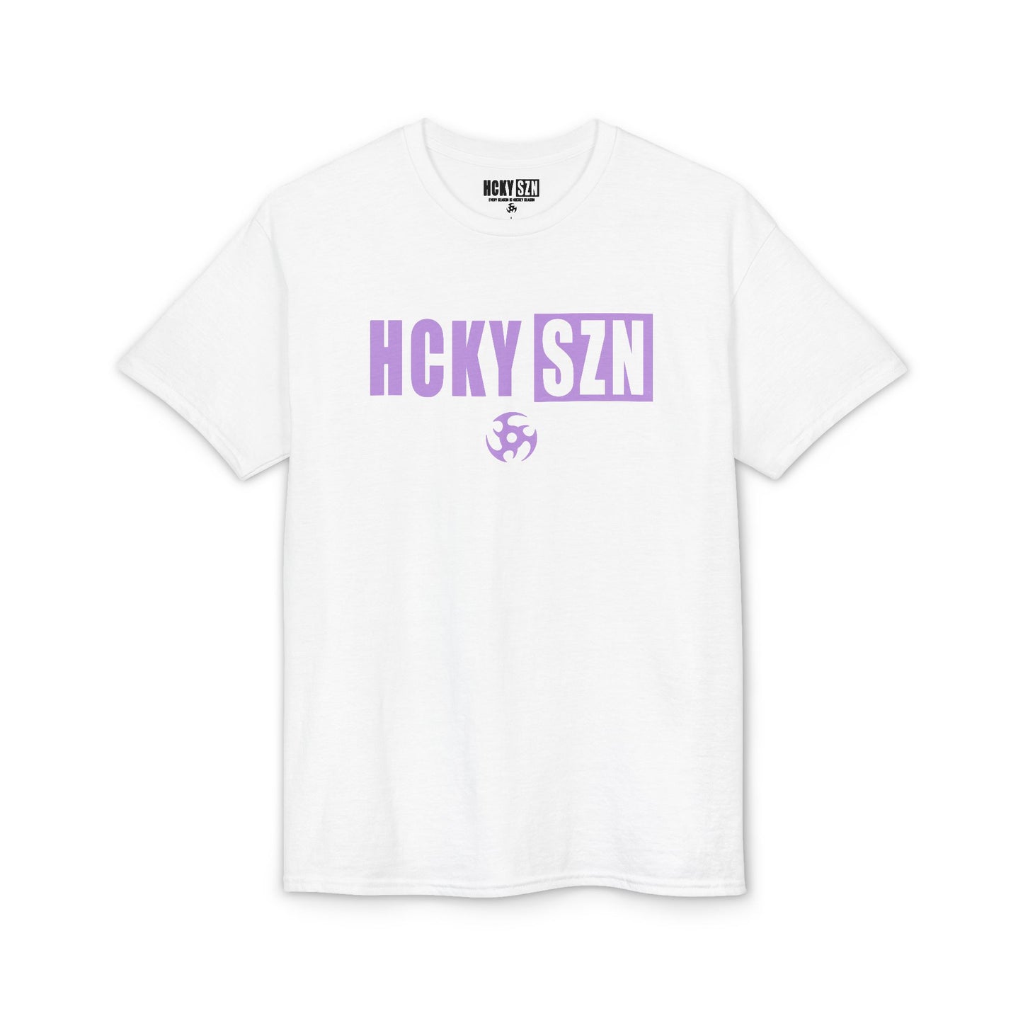 HCKY SZN Simple Star DryBlend Tee Shirt (Lavender Logo) - Various Colors